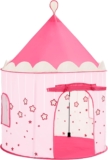SONGMICS Princess Castle Play Tent for Girls Toddlers, Indoor and Outdoor Playhouse, Portable Pop Up Play Teepee, Gift for Kids, Pink LPT01PK