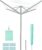 SONGMICS Rotary Washing Line, Clothes Lines for Outside, Foldable Clothes Airer, Outdoor Garden, with Clips and Protective Cover, 147.6 ft (45 m) Length, for 4 Loads of Laundry, Silver LLR306EZ01