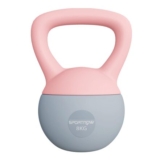 SPORTNOW Soft Kettlebell 8kg with Non-Slip Handle Pink and Grey