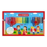 STABILO Cappi Fibre-Tip Pens, 24 Assorted Colors with Cap-Rings