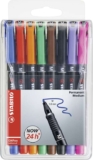STABILO OHPen universal – Pen for Overhead Projection – Permanent Medium (M) – Pack of 8 – Assorted Colours