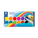 STAEDTLER Noris Watercolour Paints, 12 Colours, Brush Included