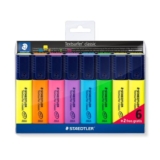 STAEDTLER Textsurfer Highlighter Pack, Chisel Tip, 8 Neon Colors
