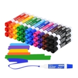 SUIN Whiteboard Pens, Dry Wipe Markers with 2.7mm Medium Bullet Tip