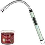 SUPRUS Candle Rechargeable Electric Arc Lighter Stainless Steel Housing & Hanging Hook with 360 Flexible Neck (Green)