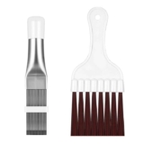 SURFOU Condenser Comb Cleaning Brush Kit, 2 Pcs Stainless Steel and Plastic Fin Combs for Heat Pump Dryers, A/C Radiators, Evaporators