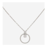 SWAROVSKI Silver Tone Crystal Hoop Constella Necklace