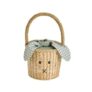 Sainsburys Home Wicker & Fabric Bunny Basket Easter Decoration