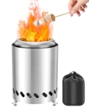 Saker Tabletop Fire Pit, 2026 Upgraded Stainless Steel Smokeless Portable Fire Pit for Camping, Outdoor Patio Use – Sold by Saker LTD FBA