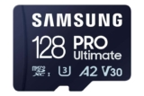 Samsung PRO Ultimate microSD memory card, 128 GB, UHS-I U3, 200 MB/s read, 130 MB/s write
