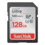 SanDisk Ultra SDXC Card, 128GB SD Card (Memory Card up to 140 MB/s