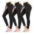 Sanpetix 3-Pack Black Womens High-Waisted Buttery Soft Leggings
