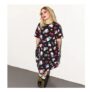 Sanrio Hello Kitty Classic All over Print Black Smock Dress