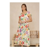 Save £10 on Yumi White Big Floral Midi Dress at Yumi