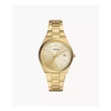 Scarlette Three-Hand Date Gold-Tone Stainless Steel Watch