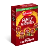 Schwartz Family Favourites Bundle One Pack Serves 4 Pack of 5 Recipe Mixes Shepherds Pie Spaghetti Bolognese Chilli Con – S&S £3.32