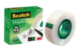 Scotch Brand 55851 Adhesive Tape, Invisible, Permanent, 19 mm x 33 m, Pack of 12
