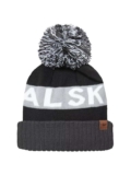 Sealskinz Foulden Water Repellent bobble hat – black with grey and white version 2 in S/M, Amazon
