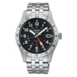 Seiko 5 Sports Field GMT Bracelet Watch 39.4mm Automatic Black SSK023K1