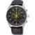 Seiko Conceptual Quartz Chronograph Green Sunburst Dial Leather Strap Mens Watch SSB385P1