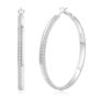 Senteria 925 Sterling Silver Post Hoop Earrings with Cubic Zirconia (Various)