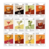 Set of 12 Frameless Cocktail Prints, A4