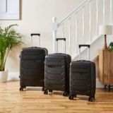 Set of 3 Black Hard Shell Suitcases – free click and collect