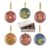 Set of 6 Harry Potter Glitter Christmas Tree Bauble Decorations