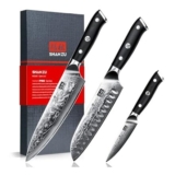 Shan Zu Damascus Knife Set, 3-Piece, G10 Handle