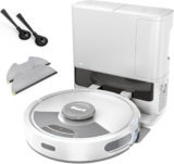 Shark Matrix Plus 2-in-1 Robot Vacuum and Mop with Self-charging Base – Deep-cleans Carpets, Hard Floors and Pet Hair – 3D LiDAR Navigation – Wi-Fi/App – 2 Pads and 2 Brushes incl. – Grey