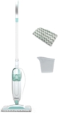 Shark Steam Mop, Lightweight Steam Mop for Hard Floors with 2 Machine Washable Cleaning Pads & Fill Flask, 375ml Capacity, 5.5m Power Cord, 30 Second Heat-Up, White & Green S1000UK