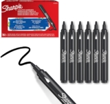 Sharpie Creative Marker Acrylic Paint Pens Bullet Tip Water-Based Paint Markers Black No-Bleed Ink Writes on Most Surfaces Crafting & Art Supplies 6 Count