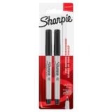 Sharpie Permanent Markers Ultra Fine Point for Precise Marks Black Ink 2 Marker Pens (£1.57 S&S)