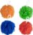 Shower Puff, Bath Puff,Shower Sponge Extra Large 80g, 4 Pack Scrunchie Body Scrubber Exfoliating Soft Mesh Sponge (Orange, Red, Blue, Dark Green)