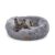 Silentnight Donut Calming Dog Bed – Calming Dog Cat Pet Bed Anxiety Relief Soft Fluffy Doughnut Pillow , Large 85cm, Grey