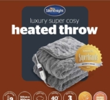 Silentnight Luxury Super Cosy Heated Throw Charcoal