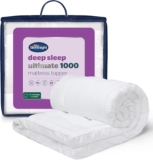 Silentnight Ultimate Deep Sleep Mattress Topper – 10cm Extra Thick Luxury Quilted Soft Bed Pad – Box-Stitched Edge & Fibadown Fibres – Hypoallergenic and Machine Washable – Single