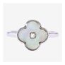 Silver Real Lab-Grown Diamond Mother of Pearl Ring