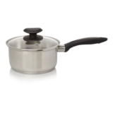 Silver Stainless Steel Saucepan and Lid 16cm