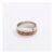 Silver Steel Wood Effect Inlay Ring