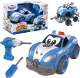 Silverlit Tooko Build My First Police Car Ages 3 – 22 Piece RC Assembly Kit for Toddlers, 2-in-1 Electric Screwdriver, Remote Control, Flashing Lights and Sirens, Educational Toys and Gifts for Kids