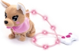 Simba 105893542 ChiChi Love Loomy, with Luminous Cable Control, Can Run, Bark and Waggle the Tail, 20 cm, for Children from 3 Years