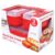 Sistema Heat and Eat Microwave Container Set 1.25 L, 525 ml Microwave School Lunch Boxes with Steam Release Vents BPA-Free Red