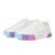 Skechers Jade Soft Glow Sneakers for Girls, White Neon Trim