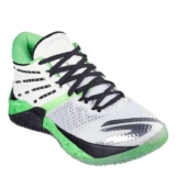Skechers Mens Breathable Mesh TPU High Basketball Sneakers – Green/White Or Red/White – With Code