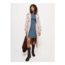 Slate Blue High Neck Long Sleeve Mini Dress