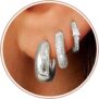 Small Hoop Earrings Set for Women,14K Gold Plated Hypoallergenic Hoops, Trendy Small Chunky Sterling Silver Earrings Set for Multiple Piercing Jewelry Gift