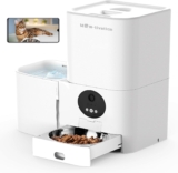 Smart Automatic Cat Feeder with Camera, 2in1 Pet Feeding Station with 5L Food Dispenser & 3L Water Tank, Feeder with APP Control, Night Vision, 2-Way Audio, Timed Feeding Schedule for Cats and Dogs