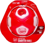 Smart Ball Arsenal Counter Ball for keepie uppies, SBCB1BNP-AFC Football, comes with lights and sounds, Red & White, One Size
