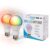 Smart Bulb 2 Pack, Smart WiFi LED Light. Works with Amazon Alexa, Google Home, Apple Home. Colour Changeable. Multicolour Smart Light